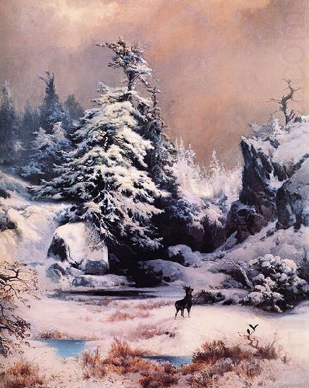 Winter in the Rockies, Thomas Moran